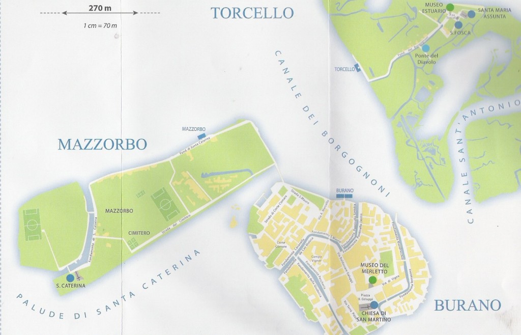 Mappa Burano, Mazzorbo, Torcello